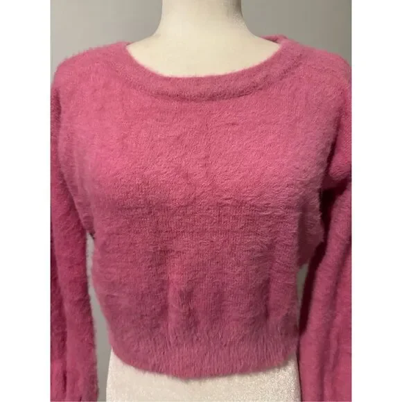 Princess Polly pink fuzzy soft pullover sweater Top 4 - Picture 5 of 5